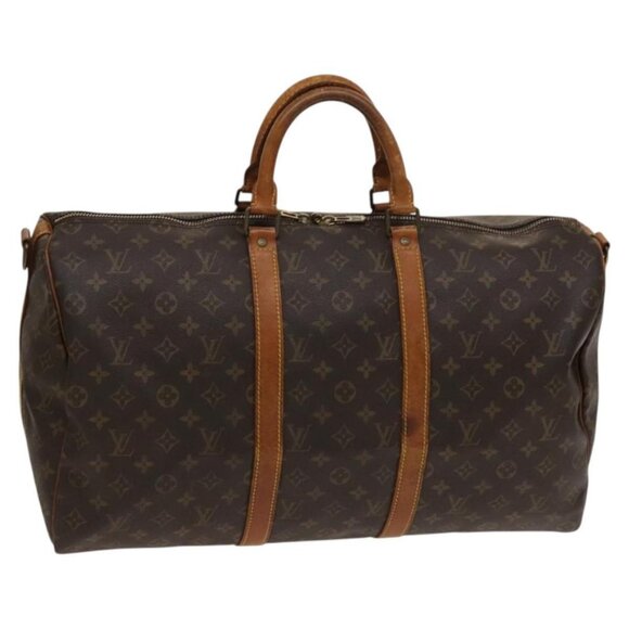 LOUIS VUITTON Monogram Keepall Bandouliere 50 Boston Bag M41416 LV Auth KD297 - Picture 1 of 16